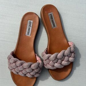 Steve Madden Braided Sandals - Brown and Pink